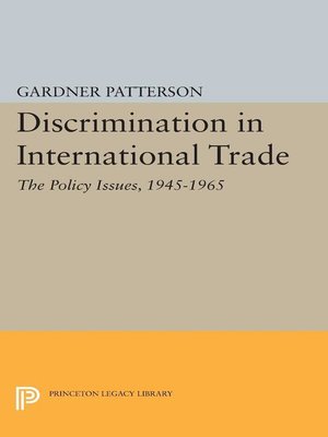 cover image of Discrimination in International Trade, the Policy Issues